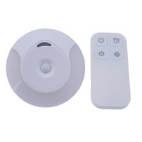 Mini Round Shape Wall Plug Mount LED Night Light Automatic Sensor Light with Remote Control for Bedroom Home Lamps