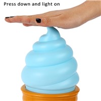 Novelty Led Night Light Ice Cream Lamp Led Lamp Night For Kids Children Cone Shaped Desk Table Lights For Bedroom