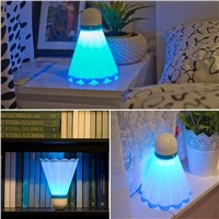 Novelty Badminton LED Night Light USB Rechargeable Desk Beside Table Lamp Emergency Light for Home Decor