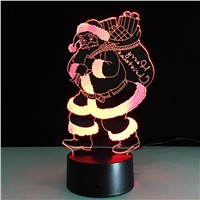 Creative 3D Light Santa Claus Model Illusion 3d Lamp LED 7 Color Changing USB Touch Sensor Desk Light Night Light Christams Gift