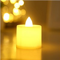 High quality 6pcs Battery Powered LED Candle Multicolor Lamp Simulation Color Flame Flashing Tea Light Home Wedding