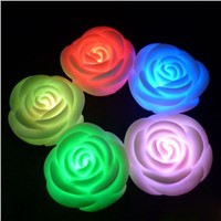Decoration Romantic Colors Changing LED Lamp Candle Light Night Rose Flower VC472 P0.4