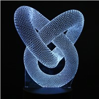 3D Optical Illusion LED Table Night Light USB Cable Battery Operated Desk Lamp Valentine&amp;amp;#39;s Day Halloween Decorations Annular