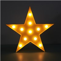 LED Star 3D Night Light Creative Wall Lamp Kids Room Bedroom Lamp  Christmas Party Bar Home Decor Kid&amp;amp;#39;s Gift