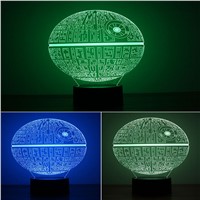 BestFire New 3D night light button USB powered environmental protection LED Star Wars Warrior
