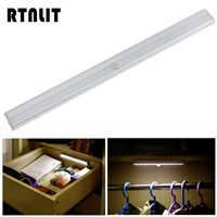 Bright 20 LEDs Cabinet Night Light USB Rechargeable Aluminum LED Closet Wardrobe Lamp with IR Infrared Motion Detector Sensor
