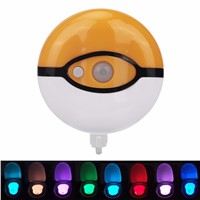 New Style 8 Colors LED Toilet Nightlight Motion Activated Lights Sensor Sensitive AAA Battery-operated Bathroom Lamp