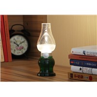Creative Blowing Control Retro Kerosene Lamp LED Sensor Light Dimming Light USB Rechargeable Bedside Lamp Atmosphere Light