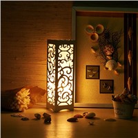 EU Plug 40W Creative Fashion LED Hollow Carved Table Light Hollow Night Light Desk Lamp Home Decoration Bedroom Bedside Lamp