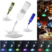3D LED USB Pouring Wine Bottle Nigh Llight Lamp 7 Color Table Desk Touch Control