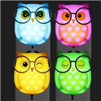 Mini Owl Night Light Led Animal Nightlight Auto Control Sensor Lamp Child Kids Baby Soft Lights Bedroom Lighting Wall Light