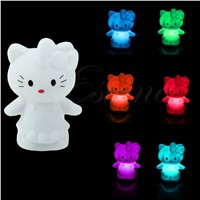 Nice Party Animal Decoration Lamp Cute Cat Colorful Changing Small LED Night Light