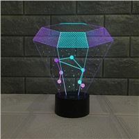 The New Invention 3D Constellation LED Night Light Mixed Color Acrylic 3D Lamp 7 Color Change USB Baby Sleeping Night Light