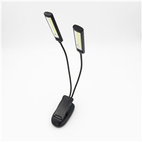 High Quality Clip Light Night Light LED Reading Lamp Clip On 2 Dual Arms 2 LED Flexible Book Stand Light Reading Led Lamp