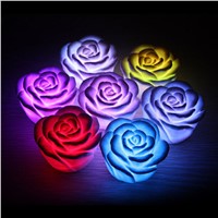 1pc LED Romantic Rose Flower Color Changed Lamp LED Night Lights Wedding Party Decoration
