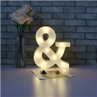 Jiaderui Novelty Creative LED Marquee Night Light Letter Symbol Sign Alphabet Light Indoor Wall Decoration Light Up Kid Gift