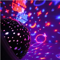 Star Moon Sky Rotation Night Light Romantic Projector Light Kids Bedsides Led lamp Children Adults Bedroom Decorative Light