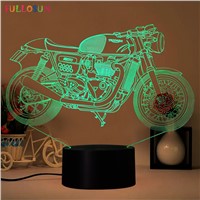 Cool Motorcycle Shape 3D LED Night Lights Novelty Gifts LED Decoration Lamp as Holiday Present
