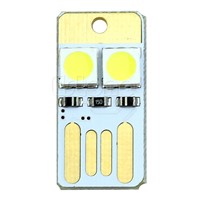1pcs Portable Pocket Card Lamp Bulbs Led Keychain Mini LED Night Light USB Power W315