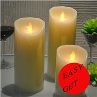 D8cm * H12CM fairy Battery luminaria LED candles night light flickering wick Wax festive home rooms indoor lighting decoration