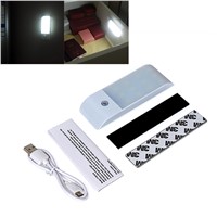 Paste Style 10ft(3m) IR Infrared Rechargeable Wardrobe Light Motion Detector 12LED Sensor Built-in Battery Lamp With USB Charger