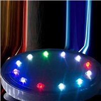Lumiparty Multi Color Changing Underwater Submersible Aquarium Bubble Light 12 LEDs Air Bubble Lamp Round Shape for Fish Tank