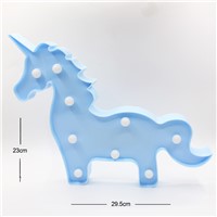 Meaningsfull Lovely 3D Unicorn Night Lights Plastic Marquee Sign baby Led Lamps For Kids Bedroom Party Home Decor Birthday Gifts
