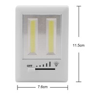 Led COB Light Dual High Light Slide Switch Home Wall Kids Room Bathroom Night Light Adjustable Brightness