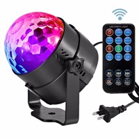 LED Crystal Magic Ball 3W Mini RGB Stage Lighting Effect Lamp Bulb Party Disco Club DJ Light Show Lumiere US/EU Plug