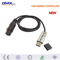 Promotion!!! LED DMX512 Computer PC Stage Lighting Controller Dimmer USB to DMX Interface Adapter With CD