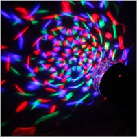 EU/US Plug Auto Rotating RGB 3W Crystal Magic Ball Laser Stage Lighting For Party Disco DJ Bar Bulb Lighting Show