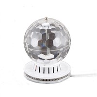 Mini RGB Crystal Magic Ball Effect Light  Auto Rotating Bulbs LED Disco Party KTV Disco DJ Stage Party AC110V 220V