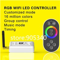 16 millions color RGB WIFI LED controller with remote,Group or timing control magic color rgb controler wifi