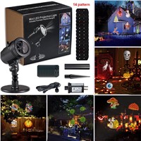 Outdoor Projector Light Christmas Party LED Laser Projector Light with 14 Switchable Patterns Waterproof Landscape Spotlight