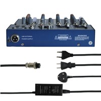 Freeboss MT-4 2 Mono + 1 Stereo 4 Channels USB Professional DJ Audio Mixer Console with 48V Phantom