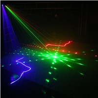 AUCD DMX 4 Lens RGB Red Green Blue Beam Pattern Network Laser Light Home PRO DJ Show KTV Scanner Club Stage Lighting  A-X4