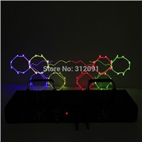 (Ship from US) 4 Lens 4 Beams RGYB 760mW DMX Red Green Yellow Blue DJ Disco Stage Professional Laser Light Party Light