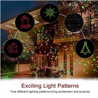 8 Big Xmas Patterns Laser Christmas Light Outdoor RF remote Motion RG Projector Waterproof IP65 Snowflake Tree Garden Lawn lamps