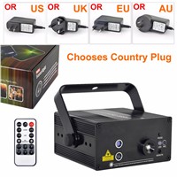 AUCD Mini Remote 24 Patterns RG Red Green Laser Effect Projector 3W Blue LED Light DJ Home Party Wedding Stage Lighting Z24RG