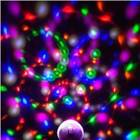 4pcs/lot RGB LED Stage Light E27 6W 85-265v Christmas Colorful Auto Rotating Bulb Party effect Lamp Disco Magic Ball Bulb