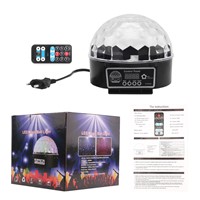 RGB LED Stage Light Crystal Magic Ball Voice Remote Control Disco &amp;amp;amp; DJ Lamp Sound Active Lights Rotating Mirror light Club Party