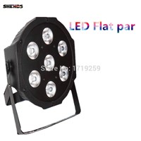 2 pieces LED Flat Par Lights SlimPar Quad 7x12W RGBW LED Stage Wash Par Light Uplighting,SHEHDS Stage Lighting
