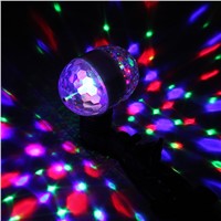 ZjRight 3W Colorful Rotating RGB LED Stage light Xmas party effect Light Magic double Balls Colorful LED  KTV bar DJ disco light