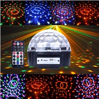 New Portable Digital Stage Light Lighting Ball MP3 USB SD Card Play Music LED RGB Disco DJ Party Colorful LED Stage Crystal Ball