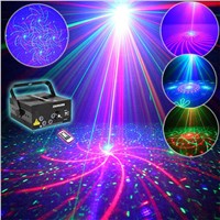 Disco Party Led Lights RGB Night Club 80 Patterns Light And Music Stage Machine Floodlight Sound Activated With Remote