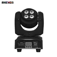 LED Beam Wash Double Sides 4 x10W+1 x10W RGBW ,15/21 Channel DMX 512 Rotating Moving Head Lighting for Indoor Disco Party