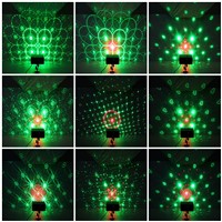 1pcs Alien LED Laser Stage Lighting RG Mini Laser Projector 9W IP20 Remote Led Light Effect Show For DJ Disco Party Lights*15#35