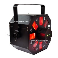 TIPTOP New Led Colony Stage Effect Machine RGBWA Rotating Derby Effect Laser Scanner IEC AC IN/OUT Daisy Chain Power LED Display