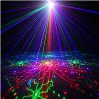New 96 Patterns RGB Mini Laser Projector Light DJ Disco Party Music Laser Stage Lighting Effect With LED Blue Xmas Lights