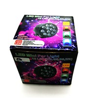 LED Stage RGBW DMX512 PAR Light AC90-240V Professional DMX LED Stage Light Effect Master-Slave Led Flat for DJ Disco Party KTV